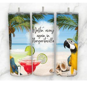 Parrot Head Tribute - 20oz SS skinny tumbler & lid